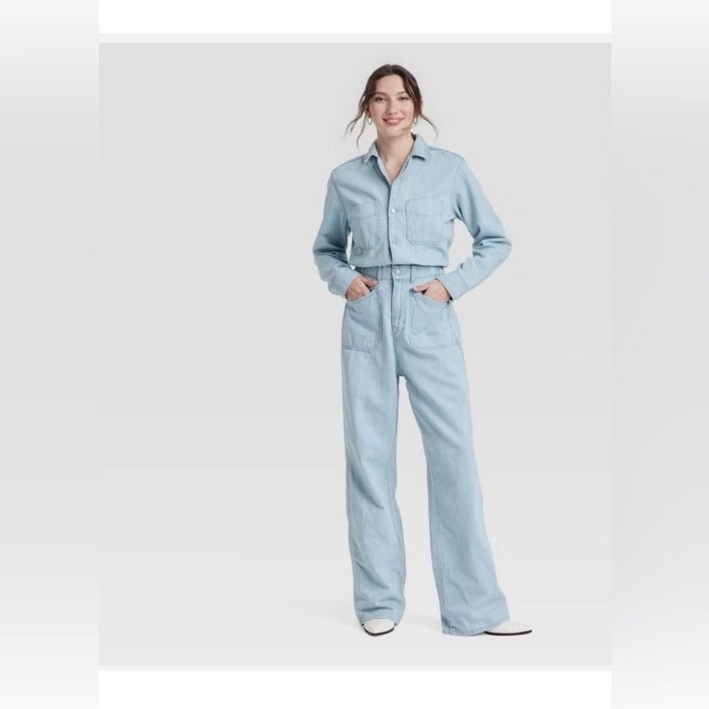Universal Thread Women Long Sleeve Thread Tan S 8 Light Was Pants OnePc Overalls